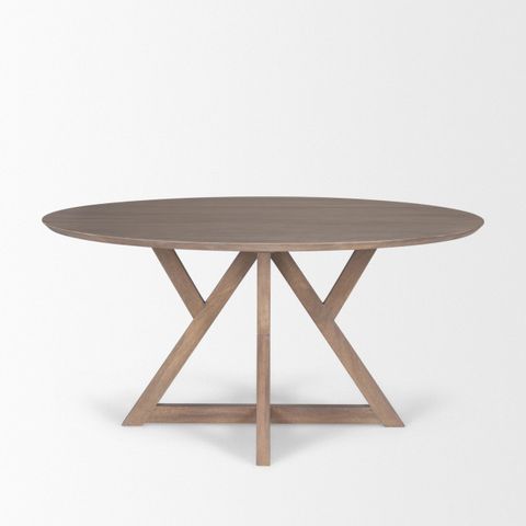 Jennings 60" Light Brown Wood Dining Table, 60.0L X 60.0W X 29.5H ... with regard to Understanding the Craftsmanship Behind Your Jennings 60" Light Brown Wood Dining Table